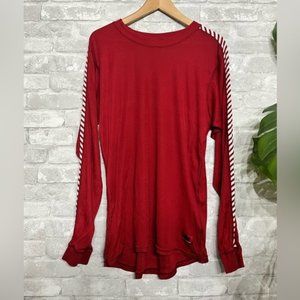 HELLY HANSEN | Helly Hansen unisex Dry Stripe Crew Base Layer Shirt Red - XLarge